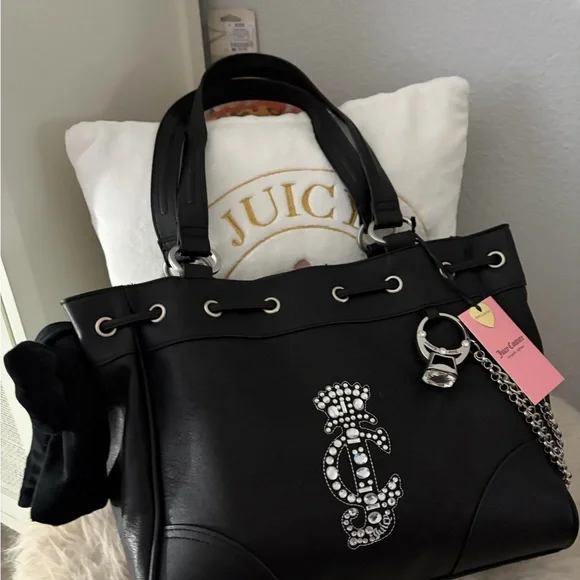 Juicy couture Y2K tote bag with a bow and bling bling ๐ New with tags! ๐ฅ๐ฅ๐ฅ๐ฅ - Picture 6 of 8